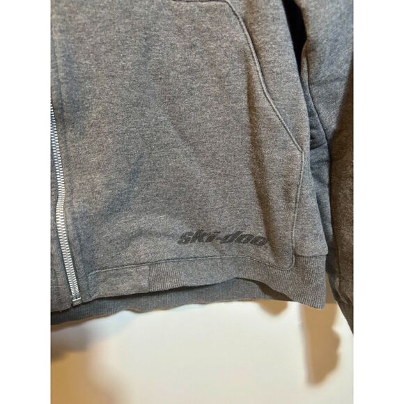 Ski‑Doo Team Gray Zip‑Up Hoodie Pullover — BRP Canada, Unisex Large - Picture 2 of 5